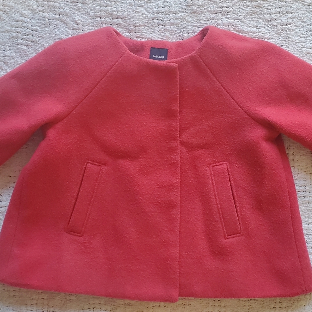 Toddler Girls Pink Pea Coat 18-24m